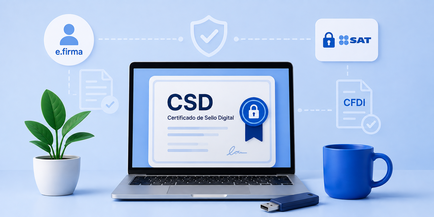 Certificado de Sello Digital CSD utilizado para emitir facturas electrónicas en México